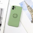 Beline Etui Silicone Ring iPhone 12 ProMax green apple