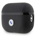 BMW BMAP2SSLBK AirPods Pro 2 (2022/2023) cover czarny/black Geniune Leather Silver Logo