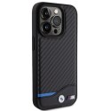 BMW BMHCP15L22NBCK iPhone 15 Pro 6.1" czarny/black Leather Carbon