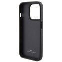 BMW BMHCP15L22RDPK iPhone 15 Pro 6.1" czarny/black hardcase Leather Textured & Stripe