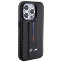 BMW BMHCP15LGSPCCK iPhone 15 Pro 6.1" czarny/black hardcase Grip Stand Smooth & Carbon