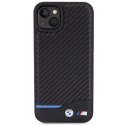 BMW BMHCP15M22NBCK iPhone 15 Plus / 14 Plus 6.7" czarny/black Leather Carbon