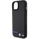 BMW BMHCP15M22NBCK iPhone 15 Plus / 14 Plus 6.7" czarny/black Leather Carbon