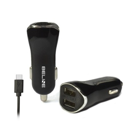 Beline Ład. sam. 2xUSB + USB-C 2,1Aczarna/black