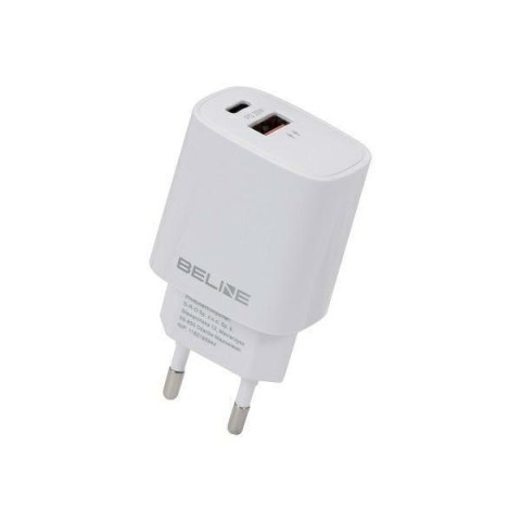 Beline Ład. siec. 1x USB-C + 1x USB 20Wbiała /white (only head) PD 3.0 + QC 3.0 BLN2CW20