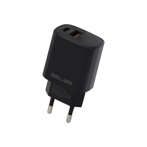 Beline Ład. siec. 1x USB-C + 1x USB 20Wczarna /black (only head) PD 3.0 + QC 3.0 BLN2CB20