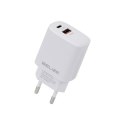 Beline Ład. siec. 1x USB-C + 1x USB 30Wbiała /white (only head) PD 3.0 + QC 3.0 BLN2CW30 GaN