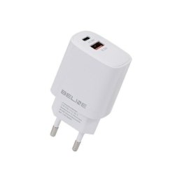 Beline Ład. siec. 1x USB-C + 1x USB 30Wbiała /white (only head) PD 3.0 + QC 3.0 BLN2CW30 GaN