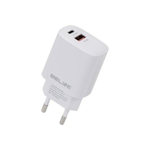 Beline Ład. siec. 1x USB-C + 1x USB 30Wbiała /white (only head) PD 3.0 + QC 3.0 BLN2CW30 GaN