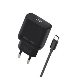 Beline Ład. siec. 1x USB-C 30W + kabelUSB-C czarna /black PD 3.0 BLNCB30C GaN