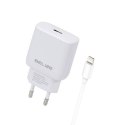 Beline Ład. siec. 1x USB-C 30W + kabellightning biała /white PD 3.0 BLNCW30L GaN