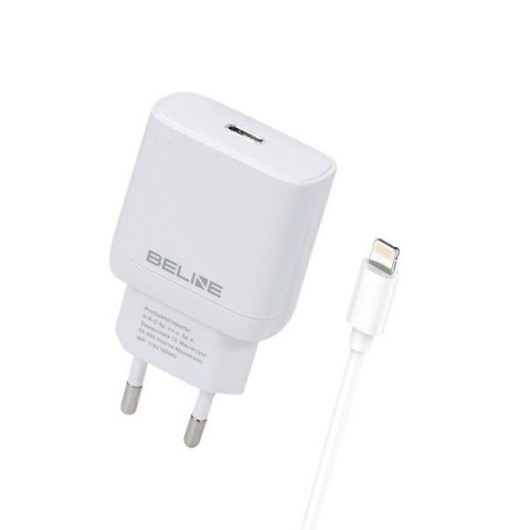 Beline Ład. siec. 1x USB-C 30W + kabellightning biała /white PD 3.0 BLNCW30L GaN
