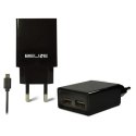 Beline Ład. siec. 2xUSB + microUSB 2Aczarna/black