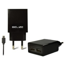 Beline Ład. siec. 2xUSB + microUSB 2Aczarna/black