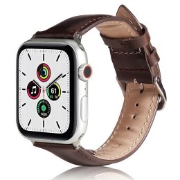 Beline pasek Apple Watch Leather42/44/45/49mm brązowy /brown