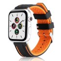 Beline pasek Apple Watch Solid Silicone38/40/41mm pomarańczowo-czarny orange/black