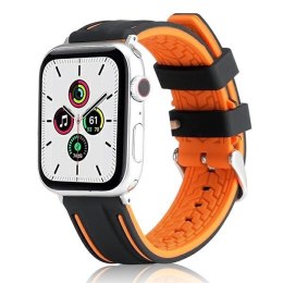 Beline pasek Apple Watch Solid Silicone38/40/41mm pomarańczowo-czarny orange/black