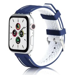 Beline pasek Apple Watch Solid Silicone42/44/45/49mm granatowo-biały navy/white