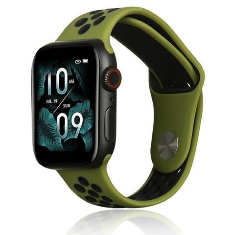 Beline pasek Apple Watch Sport Silicone38/40/41mm zielono-czarny green/black