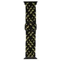 Beline pasek Apple Watch Textile42/44/45/49mm czarno-limonkowy black/lime