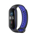 Beline pasek Design Mi Band 7/6/5czarno-niebieski /black-blue