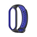 Beline pasek Design Mi Band 7/6/5czarno-niebieski /black-blue
