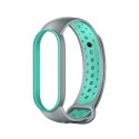 Beline pasek Design Mi Band 7/6/5szaro-zielony /grey-green