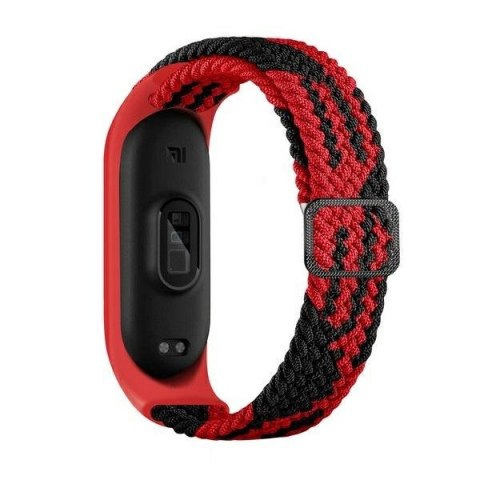 Beline pasek Mi Band 10/9/8 Nylon czarno-czerwony/black-red