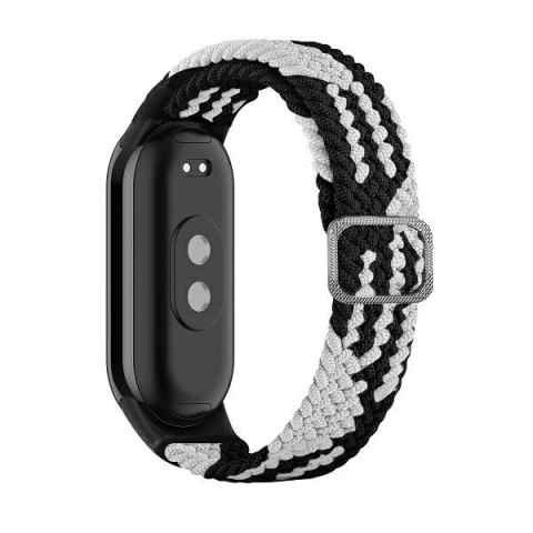 Beline pasek Mi Band 10/9/8 Textile czarno/biały black/white