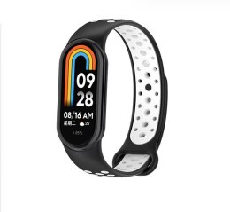 Beline pasek Mi Band 10/9/8 design czarno-biały /black-white