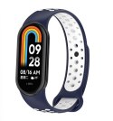 Beline pasek Mi Band 10/9/8 design niebiesko-biały /blue-white