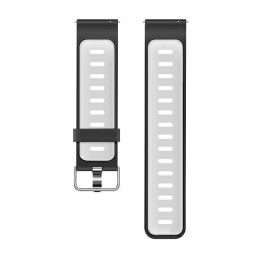 Beline pasek Watch 22mm Double ColorSilicone czarno-biały black/white box