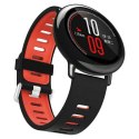 Beline pasek Watch 22mm Double ColorSilicone czarno-czerwony black/red box