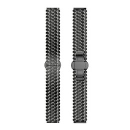 Beline pasek Watch 22mm Metal Honeycombczarny /black box