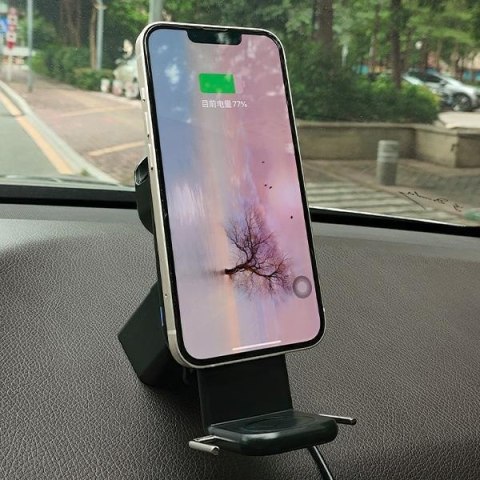 Beline uchwyt samochodowy z ładowaniemindukcyjnym BLNWCH01 3w1 Smartphone/iWatch/Airpods