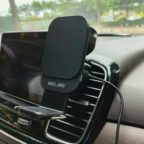 Beline uchwyt samochodowy z ładowaniemindukcyjnym BLNWCH01 3w1 Smartphone/iWatch/Airpods