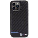 BMW BMHCP15X22NBCK iPhone 15 Pro Max 6.7" czarny/black Leather Carbon