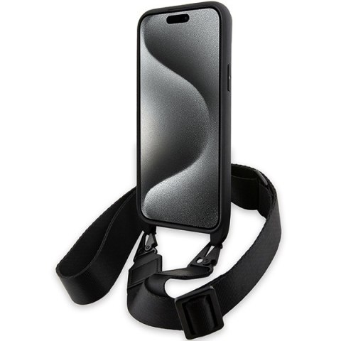 BMW BMHCP15M23PSCCK iPhone 15 Plus / 14 Plus 6.7" czarny/black hardcase M Edition Carbon Stripe & Strap