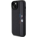 BMW BMHCP15M23PUPVK iPhone 15 Plus / 14 Plus 6.7" czarny/black hardcase Perforated Tricolor Line