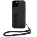 BMW BMHCP15M23RMRLK iPhone 15 Plus / 14 Plus 6.7" czarny/black hardcase Signature Leather Wordmark Cord