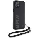 BMW BMHCP15M23RMRLK iPhone 15 Plus / 14 Plus 6.7" czarny/black hardcase Signature Leather Wordmark Cord