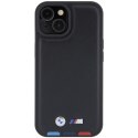 BMW BMHCP15S22PTDK iPhone 15 / 14 / 13 6.1" czarny/black Leather Stamp Tricolor