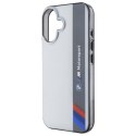 BMW BMHCP16M23HTFEG iPhone 16 Plus 6.7" szary/grey hardcase Motorsport IML Vertical Stripe