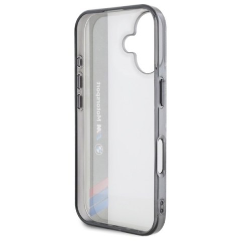 BMW BMHCP16M23HTFEG iPhone 16 Plus 6.7" szary/grey hardcase Motorsport IML Vertical Stripe