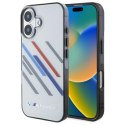 BMW BMHCP16M23HTRAG iPhone 16 Plus 6.7" szary/grey hardcase Motorsport IML Random Stripes