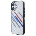 BMW BMHCP16M23HTRAG iPhone 16 Plus 6.7" szary/grey hardcase Motorsport IML Random Stripes