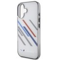 BMW BMHCP16M23HTRAG iPhone 16 Plus 6.7" szary/grey hardcase Motorsport IML Random Stripes