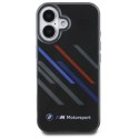 BMW BMHCP16M23HTRAK iPhone 16 Plus 6.7" czarny/black hardcase Motorsport IML Random Stripes