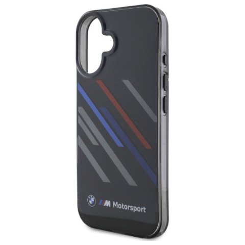 BMW BMHCP16M23HTRAK iPhone 16 Plus 6.7" czarny/black hardcase Motorsport IML Random Stripes