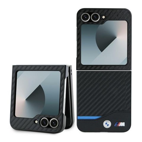 BMW BMHCZF622NBCK Z Flip6 F741 czarny/black hardcase Carbon Blue Line